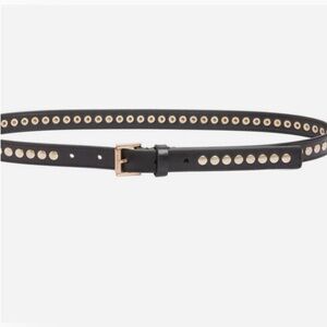 All saints belt with flat studs 20mm black/gold